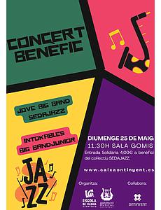 CONCERT BENÈFIC JAZZ  JOVE BIG BAND SEDAJAZ I INTOKABLES BIG BAND JUNIOR