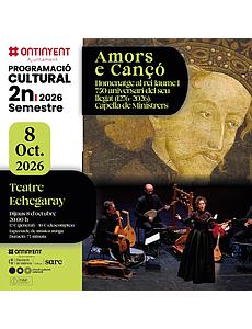 Amors e Cançó. Homenatge al rei Jaume I en el 750 aniversari del seu llegat (1276-2026). Capella de Ministrers