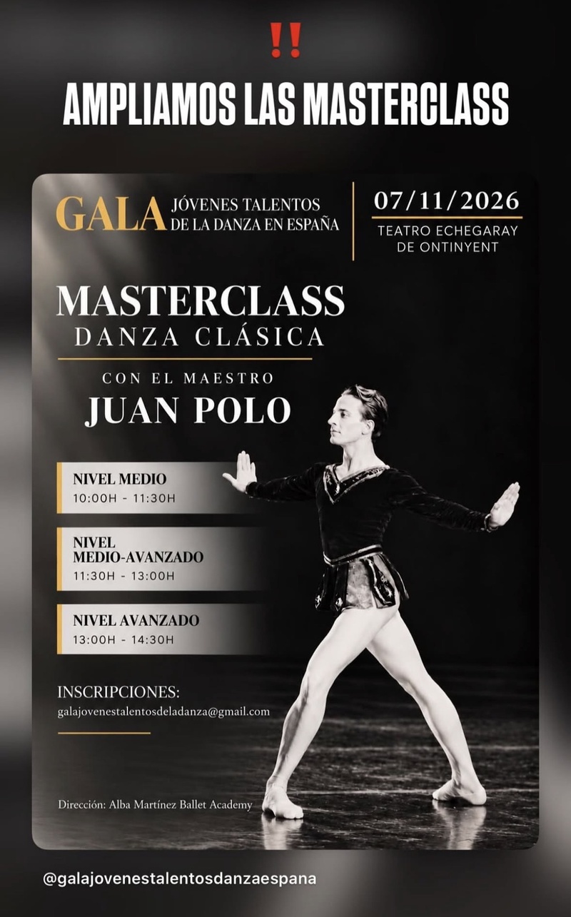 Masterclass Danza Clásica con el maestro Juan Polo