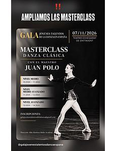 Masterclass Danza Clásica con el maestro Juan Polo
